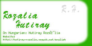 rozalia hutiray business card